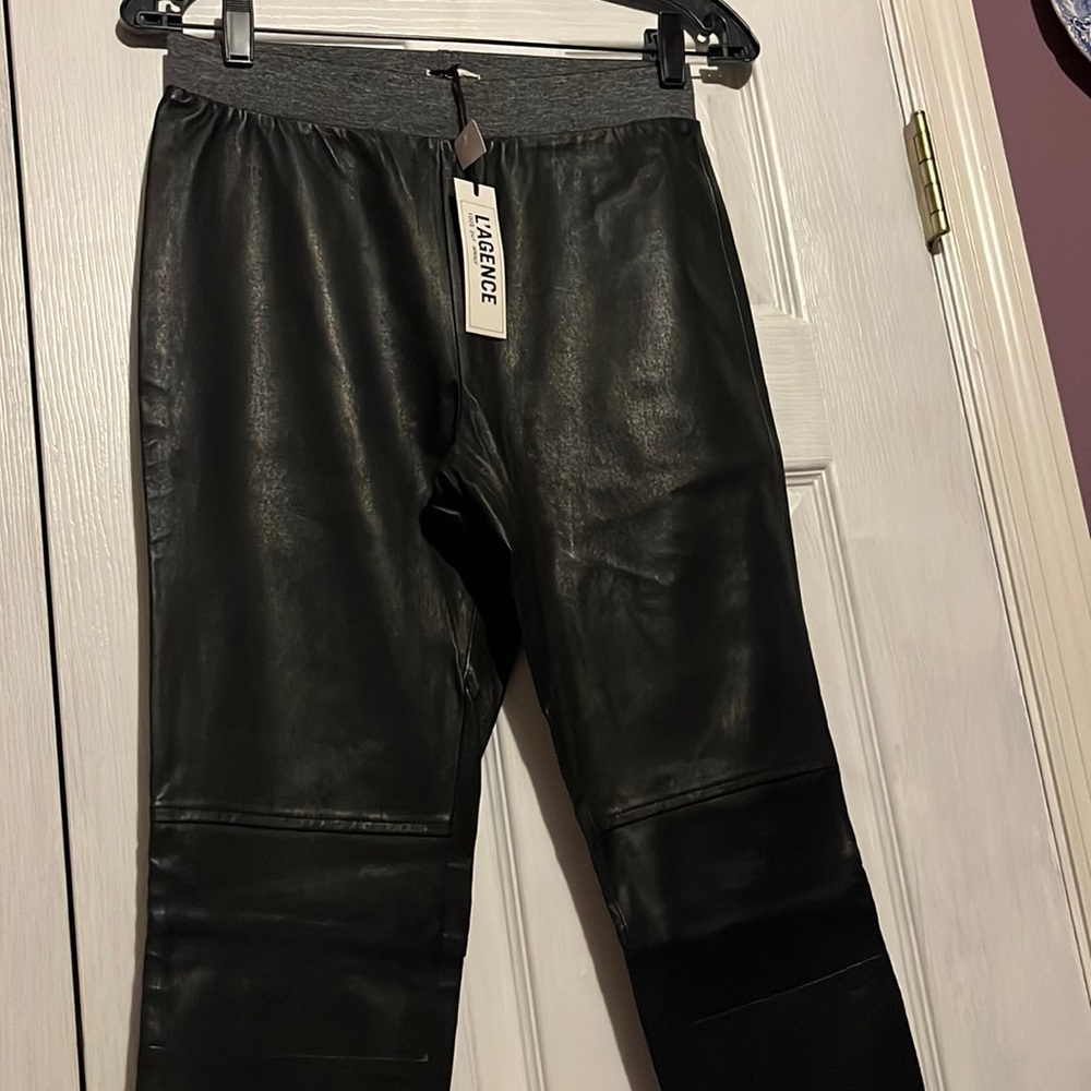 L’AGENCE BNWT 100% lamb leather leggings!